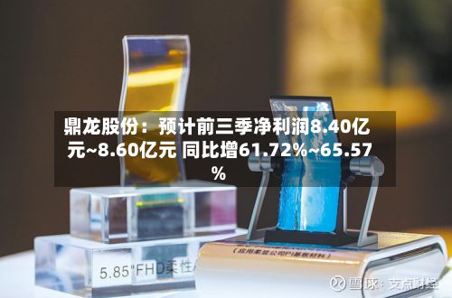 鼎龙股份:预计前三季净利润8.40亿元~8.60亿元 同比增61.72%~65.57%