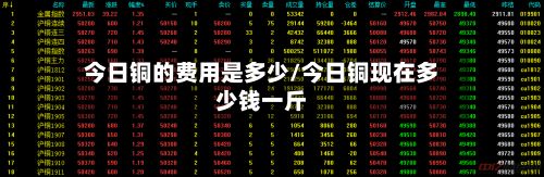 今日铜的费用是多少/今日铜现在多少钱一斤