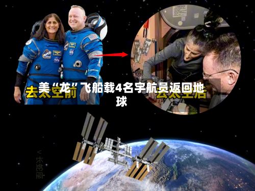 美“龙”飞船载4名宇航员返回地球