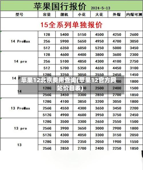 苹果12北京费用查询(苹果12官方网站价目表)-第2张图片