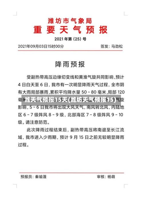 潍天气预报15天(潍坊天气预报15)-第2张图片