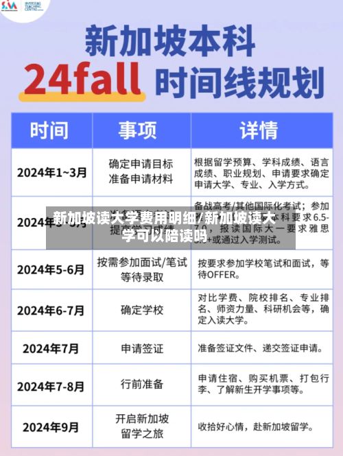 新加坡读大学费用明细/新加坡读大学可以陪读吗-第3张图片