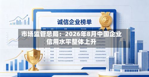 市场监管总局：2026年8月中国企业信用水平整体上升-第2张图片