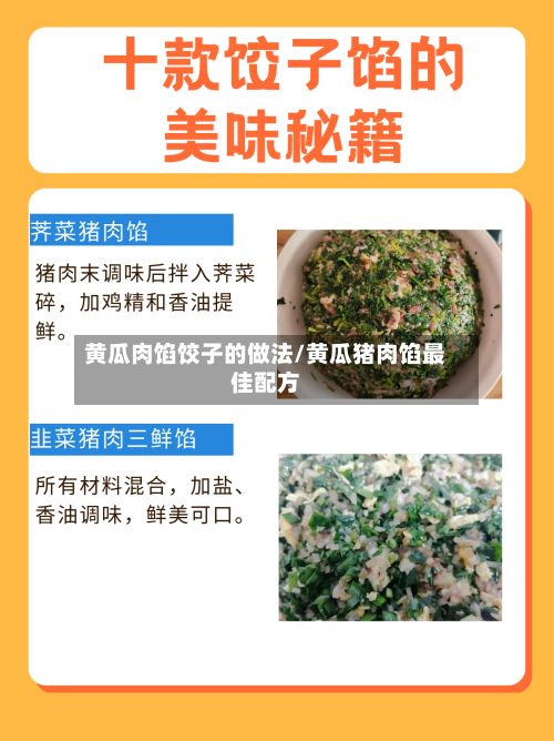黄瓜肉馅饺子的做法/黄瓜猪肉馅最佳配方