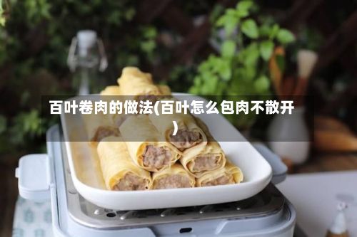 百叶卷肉的做法(百叶怎么包肉不散开)-第2张图片