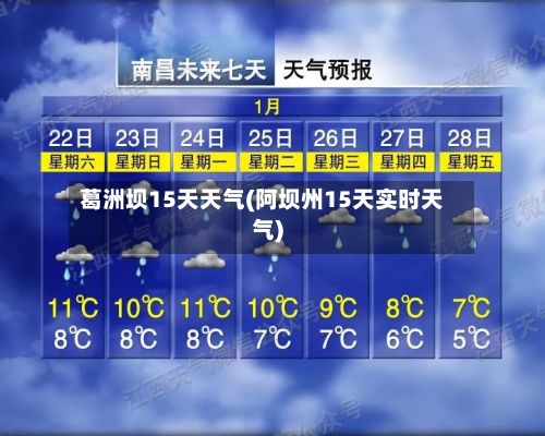 葛洲坝15天天气(阿坝州15天实时天气)