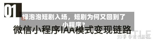 绿泡泡短剧入场，短剧为何又回到了小程序？-第3张图片