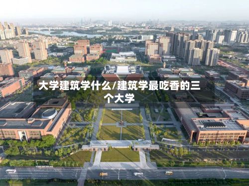 大学建筑学什么/建筑学最吃香的三个大学-第2张图片
