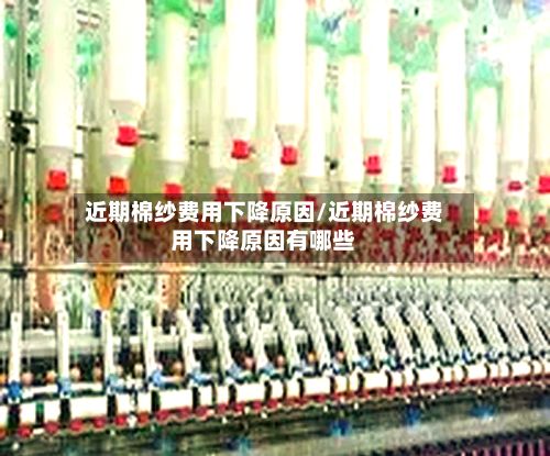 近期棉纱费用下降原因/近期棉纱费用下降原因有哪些-第2张图片