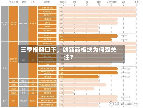 三季报窗口下，创新药板块为何受关注？