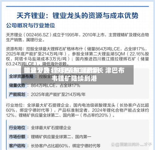 锂业分会：9月碳酸锂费用加速下跌 锂辉石进口量增长 津巴布韦锂矿陆续到港
