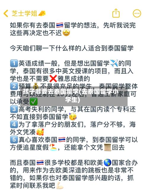 孩子非要去泰国留学(去泰国留学小学生)-第2张图片
