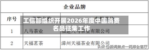 工信部组织开展2026年度中国消费名品征集工作-第2张图片