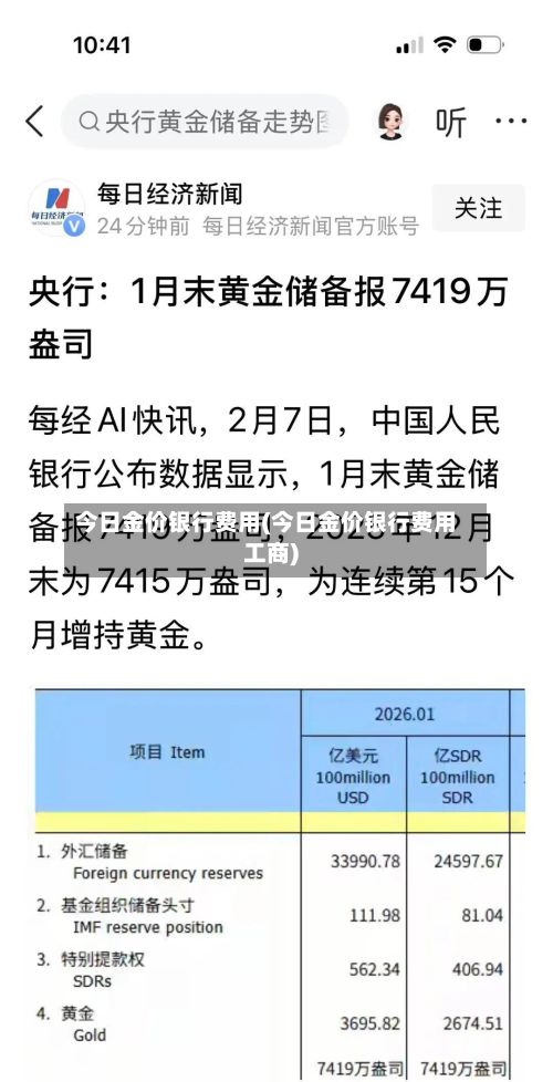 今日金价银行费用(今日金价银行费用工商)-第3张图片
