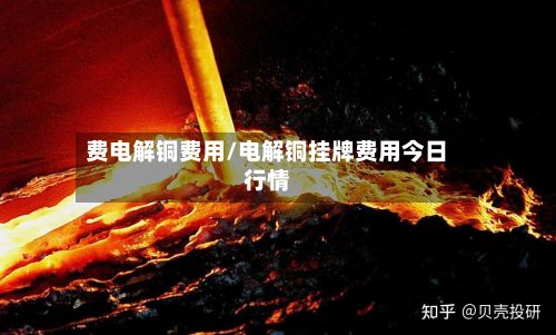 费电解铜费用/电解铜挂牌费用今日行情-第2张图片