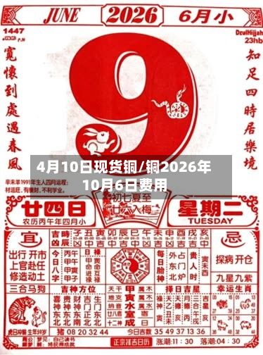 4月10日现货铜/铜2026年10月6日费用