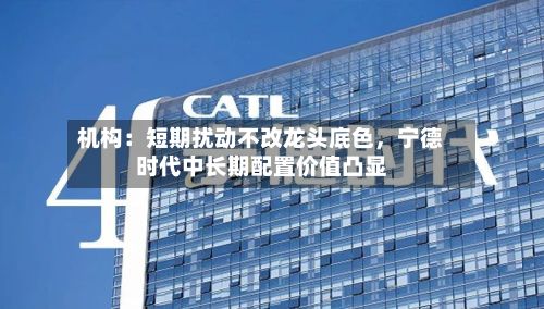 机构：短期扰动不改龙头底色，宁德时代中长期配置价值凸显-第2张图片