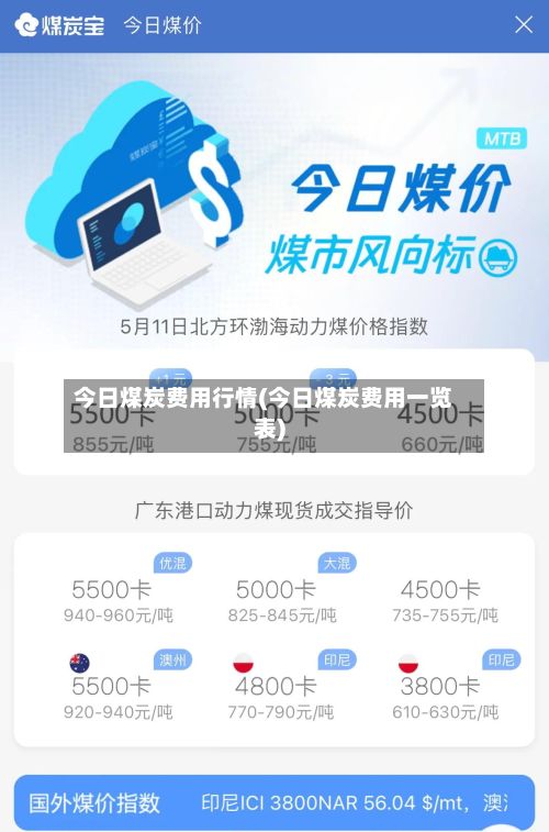 今日煤炭费用行情(今日煤炭费用一览表)-第2张图片