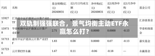 双轨制强强联合，景气均衡主动ETF永赢怎么打？-第2张图片