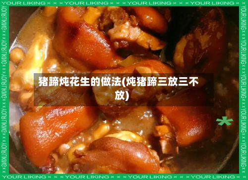 猪蹄炖花生的做法(炖猪蹄三放三不放)