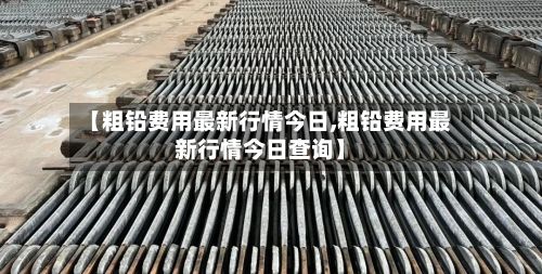 【粗铅费用最新行情今日,粗铅费用最新行情今日查询】
