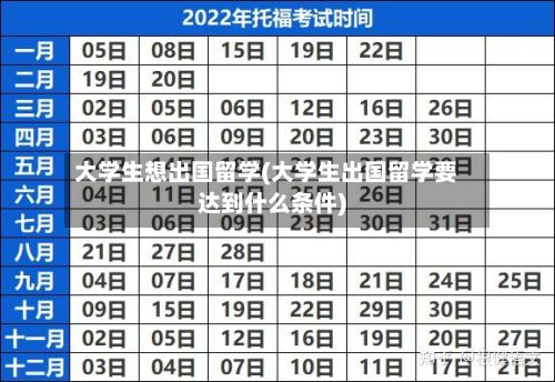 大学生想出国留学(大学生出国留学要达到什么条件)