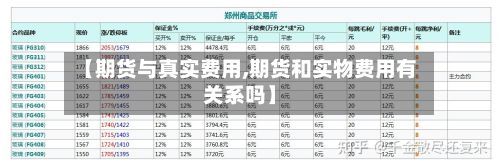 【期货与真实费用,期货和实物费用有关系吗】