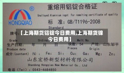 【上海期货铝锭今日费用,上海期货镍今日费用】-第2张图片