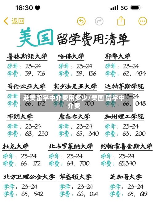 赴美留学中介费用多少/美国 留学中介费