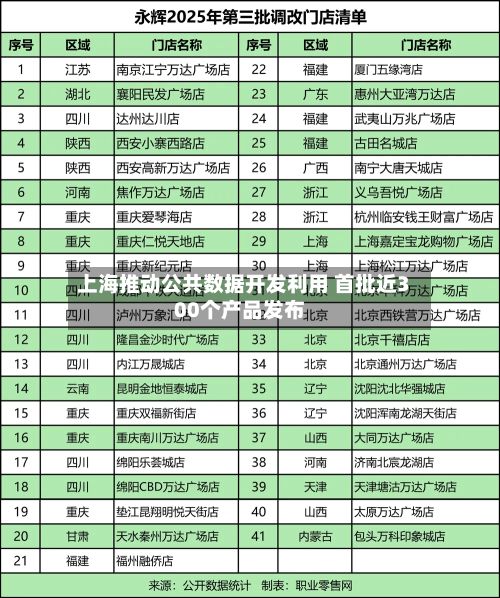 上海推动公共数据开发利用 首批近300个产品发布-第2张图片